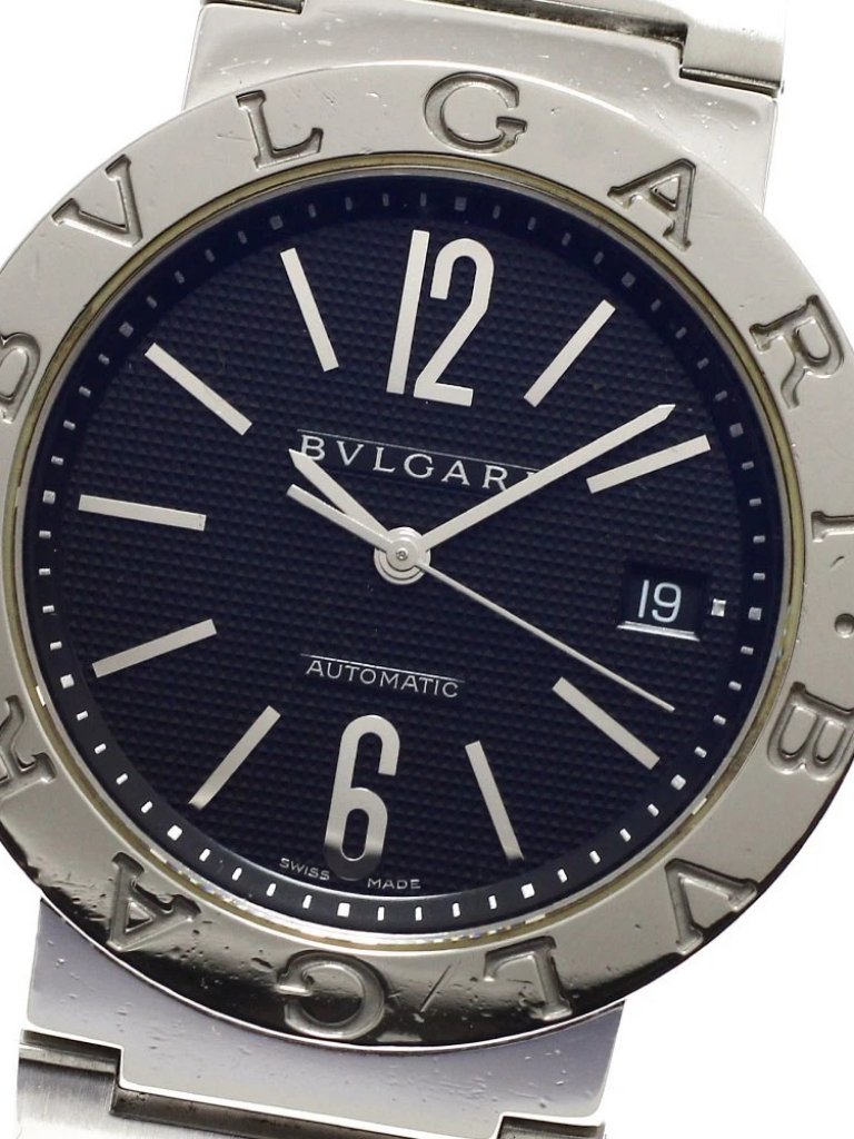 Bvlgari Bb38ss Date Black Dial Automatic Mens Watch932868
